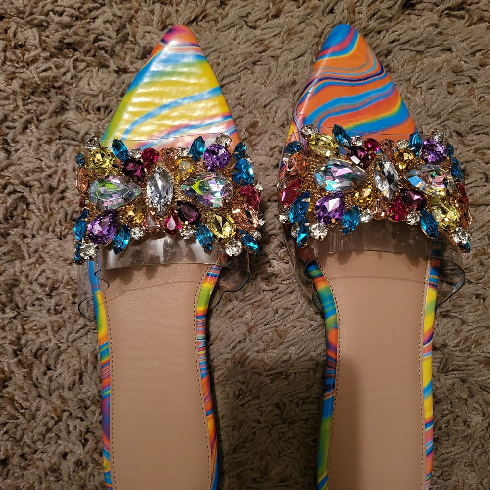 Colorful Gem-Embellished Women's Sandals